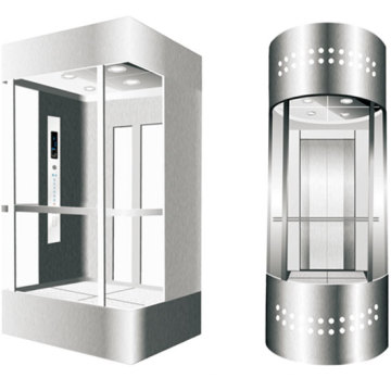VVVF Vista completa Glass Passenger Elevator ascensores panorámicos